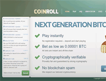 Tablet Screenshot of coinroll.com